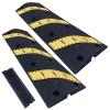 2 Pack, Modular Speed Bump, Heavy Duty Cable Protector Ramp, Garage Speed Bump, Garage Speed Bump, for Garage Gravel Roads Asphalt Concrete (Color : 2 Channel) view 1