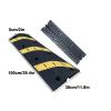 2 Pack, Modular Speed Bump, Heavy Duty Cable Protector Ramp, Garage Speed Bump, Garage Speed Bump, for Garage Gravel Roads Asphalt Concrete (Color : 2 Channel) view 2