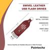 Paintechz Custom Leather USB Flash Drives Set of 50, Personalized Bulk Pack - Printed or Embossed with Your Logo - 4GB view 3