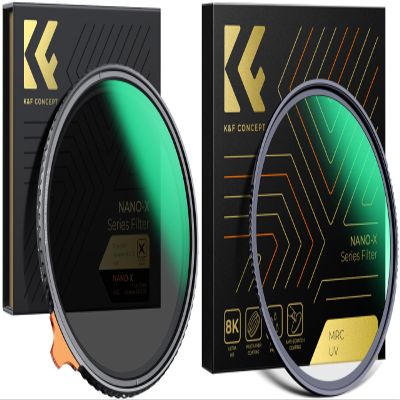 55mm True Color Variable ND2-32 & MCUV Lens Protection Filters Kit (2 Pcs) 1-5 Stops Adjustable Neutral Density, UV Filter with 28 Multi-Layer Coated