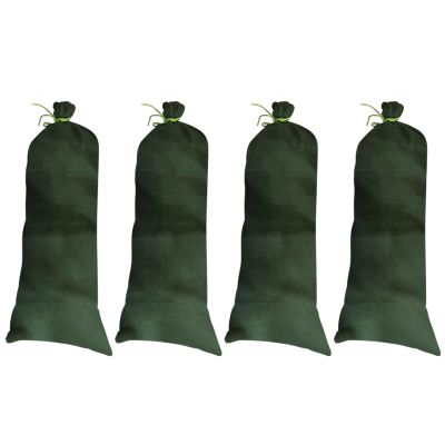 Empty Green Sandbags with Ties Bundle,Woven Polypropylene Sand Bags, Sandbags for Flooding, Sand Bags Flood Protection (Color : 4 piezas, Size : 20x120cm)