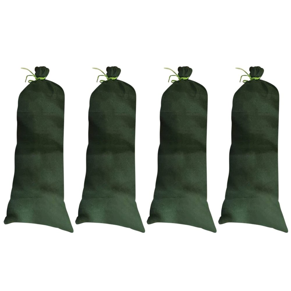 Empty Green Sandbags with Ties Bundle,Woven Polypropylene Sand Bags, Sandbags for Flooding, Sand Bags Flood Protection (Color : 4 piezas, Size : 20x120cm)