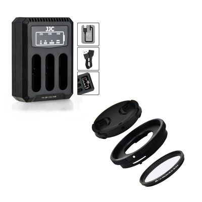 Conversion Lens Adapter + 40.5mm UV Filter + Lens Cap+USB Charger for TG-7 TG-6 TG-5 TG-4 TG-3 TG-2 TG-1