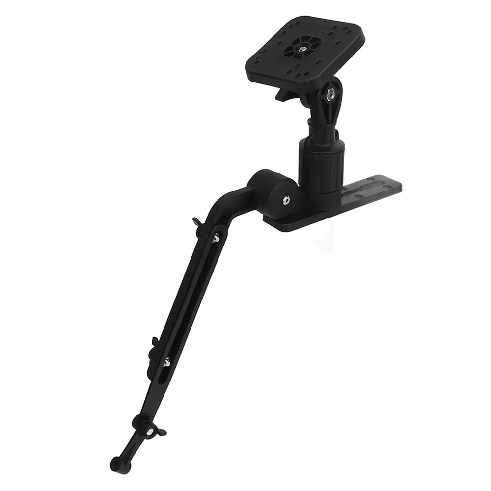 HERCHR Fish Finder Mount, Stainless Steel Fish Finder Base Kit Universal Clamping Force Transducer Mounting Arm for Fish Finder
