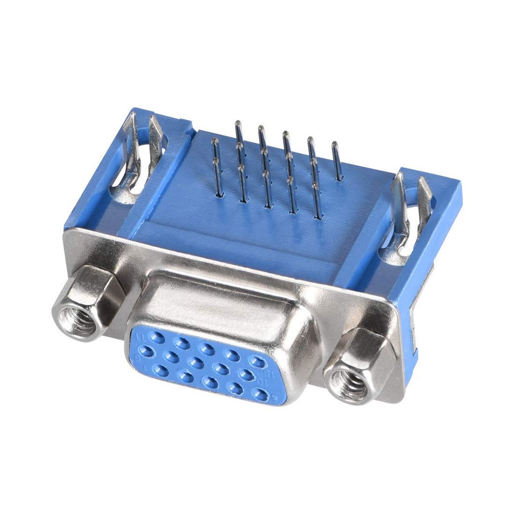 XYWHPGV D-sub Connector Female 15 Pin 3 Row Right Angle Port Terminal Output for Mechanical Equipment Blue Pack of 1(1a04f 070f1 484b6 83003 ed71e e6295
