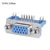 XYWHPGV D-sub Connector Female 15 Pin 3 Row Right Angle Port Terminal Output for Mechanical Equipment Blue Pack of 1(1a04f 070f1 484b6 83003 ed71e e6295 view 2