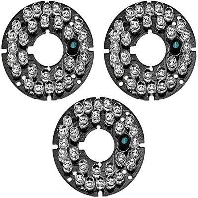 XYWHPGV 30 LEDs 850nm IR Infrared Board 60 Degree Round Plate IR Illuminator Board Bulb for CCTV Security Camera 3pcs(19cdc a4a7e b9db1 f8ea8 83ee1 274ba