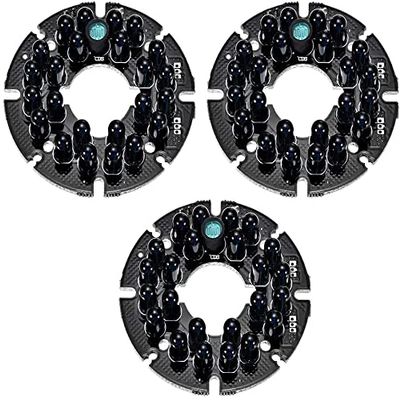 XYWHPGV 24 LEDs 850nm IR Infrared Board 90 Degrees Round Plate IR Illuminator Board Bulb for CCTV Security Camera 3pcs(2b960 258ab 97222 cd692 cfd67 aaf92
