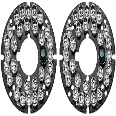 XYWHPGV 30 LEDs 850nm IR Infrared Plate 45s Round Plate IR Illuminator Board Bulb for CCTV Security Camera 2pcs(159c7 97778 b8680 e80c8 c6d4e 35a54