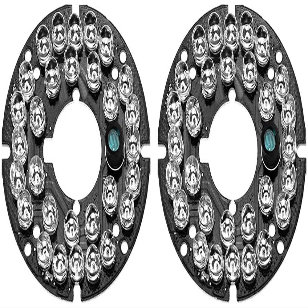 XYWHPGV 30 LEDs 850nm IR Infrared Plate 45s Round Plate IR Illuminator Board Bulb for CCTV Security Camera 2pcs(159c7 97778 b8680 e80c8 c6d4e 35a54