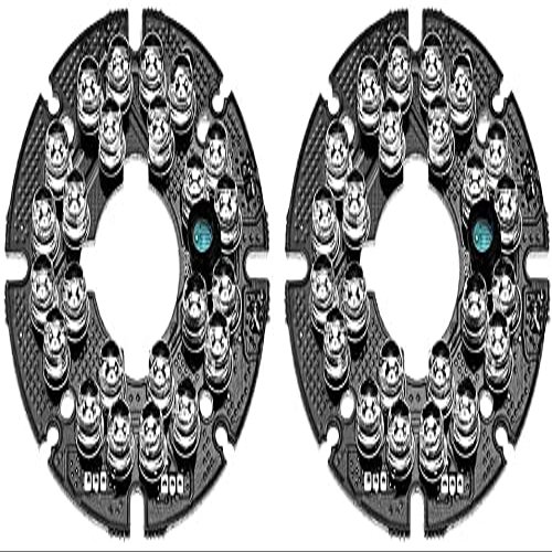 XYWHPGV 24 LEDs 850nm IR Infrared Board 60 Degree Round Plate IR Illuminator Board Lamp for CCTV Security Camera 2pcs(ca0b1 726b4 740c1 77511 e32a5 9b384