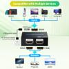 BolAAzuL 1x2 HDMI Splitter 1 in 2 Out 4K 1 to 2 HDMI Adapter for 2 Monitors with Power Adapter for Dual Monitors Mirror Display for TV Desktop Laptop PC Gaming view 2