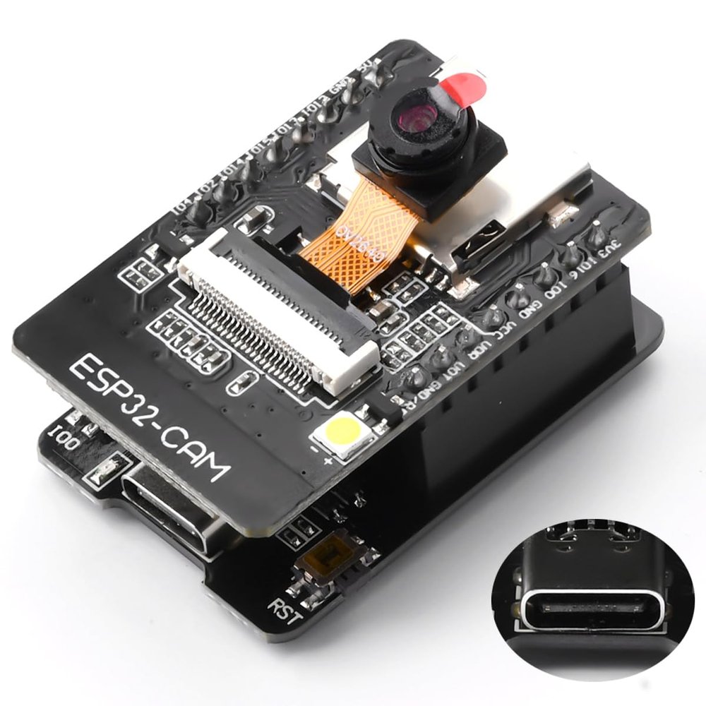 Aideepen ESP32-CAM W-BT Board ESP32-CAM-MB Type-C to Serial Port CH-340G with OV2640 2MP Camera Module Dual Mode Support NodeMCU.