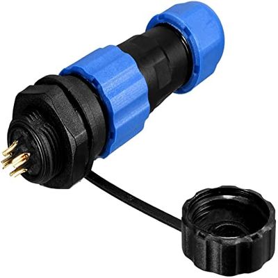XYWHPGV Aviation Connector, 12.8mm 4P 5A 250VSD13-4 Waterproof Male Wire Panel Power Chassis Metal Fitting Connector Aviation Gold Plated (025aa 3a973 3eace 5b499 68631 2dc64
