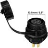 XYWHPGV Aviation Connector, 12.8mm 4P 5A 250VSD13-4 Waterproof Male Wire Panel Power Chassis Metal Fitting Connector Aviation Gold Plated (025aa 3a973 3eace 5b499 68631 2dc64 view 3