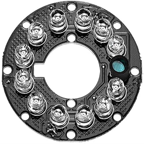 XYWHPGV 12 LEDs 850nm IR Infrared Board 80 Degree Round Plate IR Illuminator Board Bulb for CCTV Security Camera(21f08 e5cd0 5912d 972ec 4df2e f023e