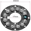 XYWHPGV 12 LEDs 850nm IR Infrared Board 80 Degree Round Plate IR Illuminator Board Bulb for CCTV Security Camera(21f08 e5cd0 5912d 972ec 4df2e f023e view 2