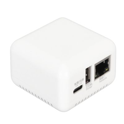 GOWENIC USB 2.0 Network Print Server, LAN Print Share Server Supports Image and Text Printing, for Office School Printshop (US Plug 110V)