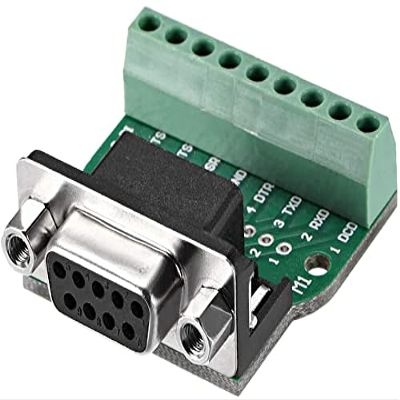 XYWHPGV D-Sub DB9 Patch Board Connector 9 Pin 2 Row Female RS232 Serial Port Solderless Terminal Block Adapter with Positioning Nuts(c72cc 48cfa d1007 957e6 03