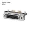 XYWHPGV D-sub Connector Female 26 Pin 3 Row Right Angle Port Connection Terminal for Mechanical Equipment Black Pack of 5(50c1d 4c561 599d4 c2803 86414 6d71d view 2