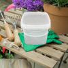 Paint Buckets with Lid 1.3 Gallon Transparent Plastic Paint Can Tub 5l Round Pails with Handle for Ice Cream Food Water view 4