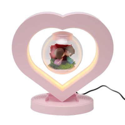 GOWENIC Levitating Bluetooth Speaker, Heart Shaped Magnetic Levitating Bluetooth Speaker, 360 Degree Rotation Music Lovers Player Speaker, Touch Control, US