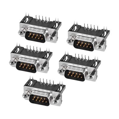 XYWHPGV D-sub Connector Male Plug 9 Pin 2 Row Right Angle Port Terminal Output for Mechanical Equipment Pack of 5(b230f a4edc 334f4 eff2d 2c69e 26a98