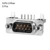 XYWHPGV D-sub Connector Male Plug 9 Pin 2 Row Right Angle Port Terminal Output for Mechanical Equipment Pack of 5(b230f a4edc 334f4 eff2d 2c69e 26a98 view 2