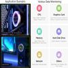 2.8inch USB Monitor Water Cooler Screen PC Case Secondary Screen Desktop RGB Ambient Screen 480480 Resolution IPS Panel,Supports Music Spectrum Analysis Function Dynamic Theme Editor, Black view 3