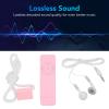MP3 Player, ABS Mini MP3 Music Player Built in 180mAh Battery, Portable Music Player Support Up to 64GB, for Students Running Travel (Pi) view 3