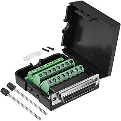 XYWHPGV D-sub DB25 Patch Board Connector with Box 2 Row 25 Pin Female Port Solderless Terminal Block Adapter with Thumb Screws(3d59c 0adec 1651b 8e566 a8c8