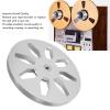 7 Inch Empty Tape Reel 8 Hole Aluminum Alloy Durable Rust Resistant Enhances Sound Quality Replacement Part for Reel to Reel Players (Silver) view 2