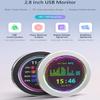 2.1" USB Monitor Water Cooler Case - Desktop RGB Ambient Screen, 480480 Resolution IPS Panel, Music Spectrum Analysis, Dynamic Theme Editor, Silver view 2