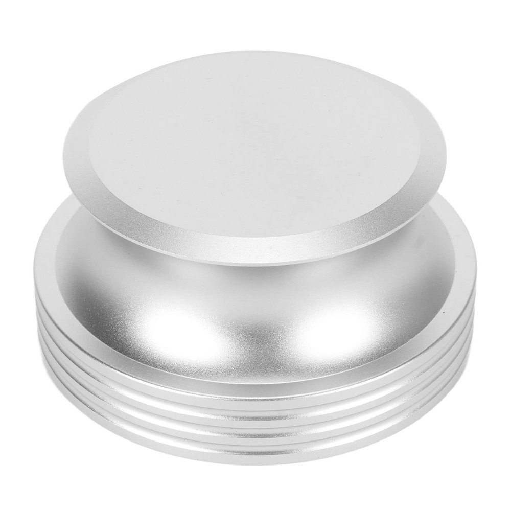 Gavigain Record Weight Stabilizer Aluminum Record Weight Stabilizer LP Record Turntable Disc Stabilizer LP Turntable Disc Stabilizer Record Weight Clip Long Play Record Weight Stabilizer (Silver)