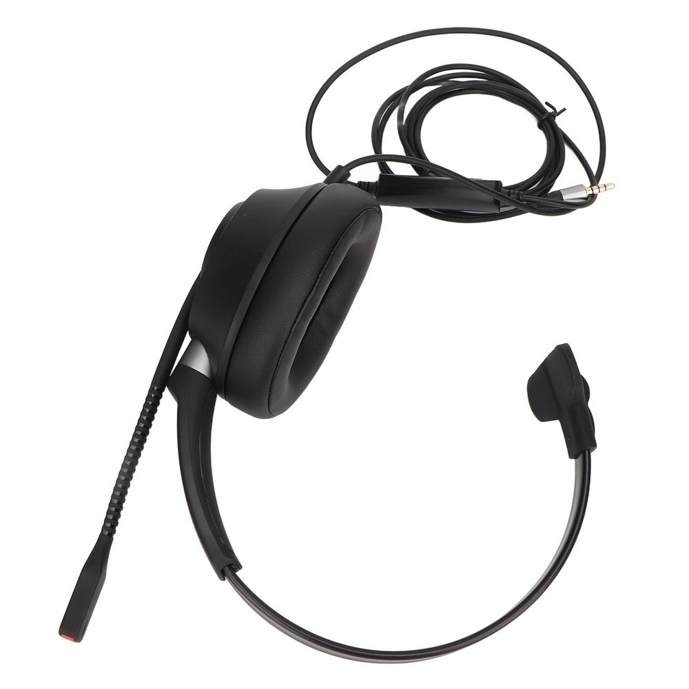 Gavigain X6S-3.5-MV 3.5mm Business Headset,Telephone Headset,Cell Phone Headset,ENC Noise Reduction Volume Tunable Monaural Telephone Headset with Mic for Home Call Center