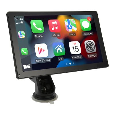 9 Inch Car Stereo, Car Audio Receiver MP5 Multimedia Player Compatible with CarPlay, Support for Bluetooth/FM Radio/for MirrorLink / 12 LED Lights Rear View Camera