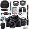 Canon EOS 4000D (Rebel T100) Digital SLR Camera w/EF-S 18-55mm Zoom Lens + PixiBytes Accessory Bundle - (International Version)... (Renewed) view 1