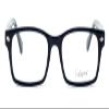 Calabria Enhance 3928 Kids Rectangular Blue Light Blocking Reading Glasses +0.00 Black Crystal Girls view 2