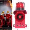 60W 130dB Industrial Sound Light Alarm Outdoor Alarm Horn IP65 LED Strobe Horn Alarm for Factory Workshop Railway (DC12V) view 3