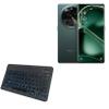 BoxWave Keyboard Compatible with Oppo Find X6 Pro - SlimKeys Bluetooth Keyboard - with Backlight, Portable Slim LED 7 Colors - Jet Black view 1