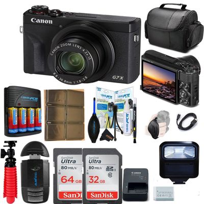 Canon PowerShot Digital Camera G7 X Mark II with Wi-Fi & NFC, LCD Screen, and 1-inch Sensor - (Black)- (International Version) (Renewed)