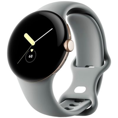 Google | Pixel Watch | Android Smartwatch with Fitbit Activity Tracking | Fitness and Sleep Tracker with Heart Rate Tracker | 41mm | Supports LTE (Gold case w/Hazel Active Band) (Renewed)