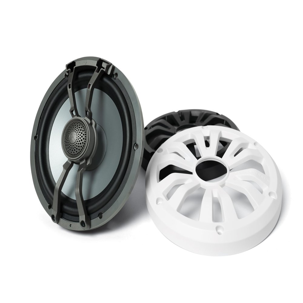SoundExtreme by ECOXGEAR 6.5-inch Passive Coaxial 2-Way Speakers 400 Watts Marine-Grade LEDCast Powersports Waterproof with Multi-Color LED Lighting (Set of 2)
