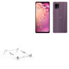 BoxWave Stand and Mount Compatible with Sharp Aquos zero6 - Pocket Aluminum Stand 3-in-1, Portable Multi Angle Viewing Riser - Metallic Silver view 1