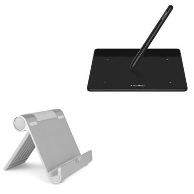 BoxWave Stand and Mount Compatible with XP-Pen Deco Fun XS - VersaView Aluminum Stand, Portable, Multi Angle Viewing Sturdy