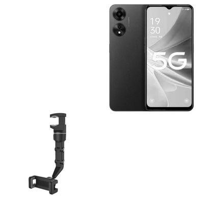 BoxWave Car Mount Compatible with Oppo A1x - Rearview Mirror Car Mount, Rear View Mirror Adjustable GPS Car Mount - Jet Black