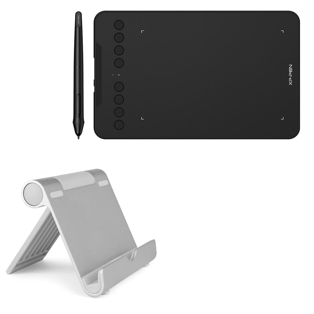 BoxWave Stand and Mount Compatible with XP-Pen Deco mini7W - VersaView Aluminum Stand, Portable, Multi Angle Viewing Sturdy