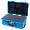 ColorCase Pelican Air 1535 Carry-on Case Electric Blue - Medium Size Waterproof Case with Pick & Pluck Foam & Mesh Lid Organizer - Blue Handles & Latches view 1