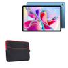 BoxWave Case Compatible with Teclast P30S - SoftSuit with Pocket, Soft Pouch Neoprene Cover Sleeve Zipper Pocket - Jet Black with Red Trim view 1