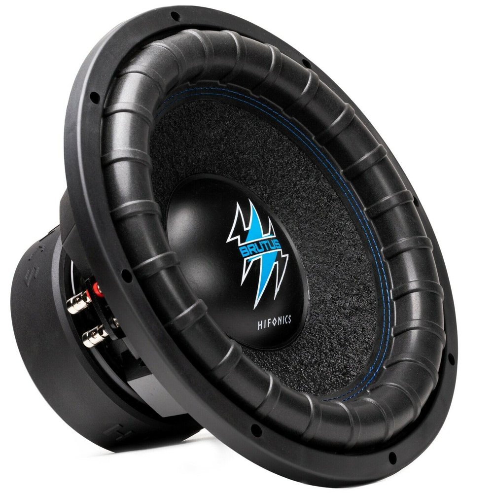 Hifonics BRW15D4 3000 Watts 15 Inch Brutus Car Audio Subwoofer with Heavy Gauge, Powder Coated, Aluminum Die-Cast Basket, Dual 70 Oz Magnet, 3 Inches Voice Coil - Dual 4 Ohm - 15 in
